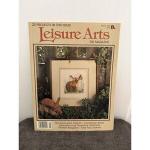Vintage Leisure Arts The Magazine Aug 1994 Crochet Cross Stitch Patterns